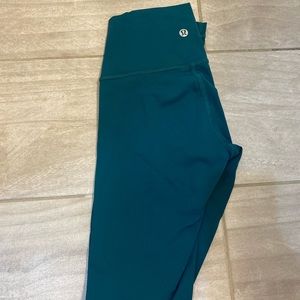 Teal Lululemon Wunder Under Leggings